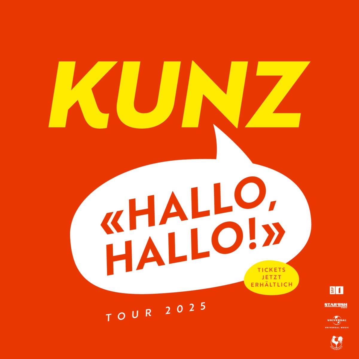 KUNZ «Hallo, hallo!», live in der Aegerihalle Unterägeri, Kulturägeri 2025