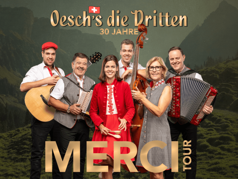 Oesch’s die Dritten – MERCI-TOUR 2026, live in der AEGERIHALLE Unterägeri, Kultur Ägeri 2027
